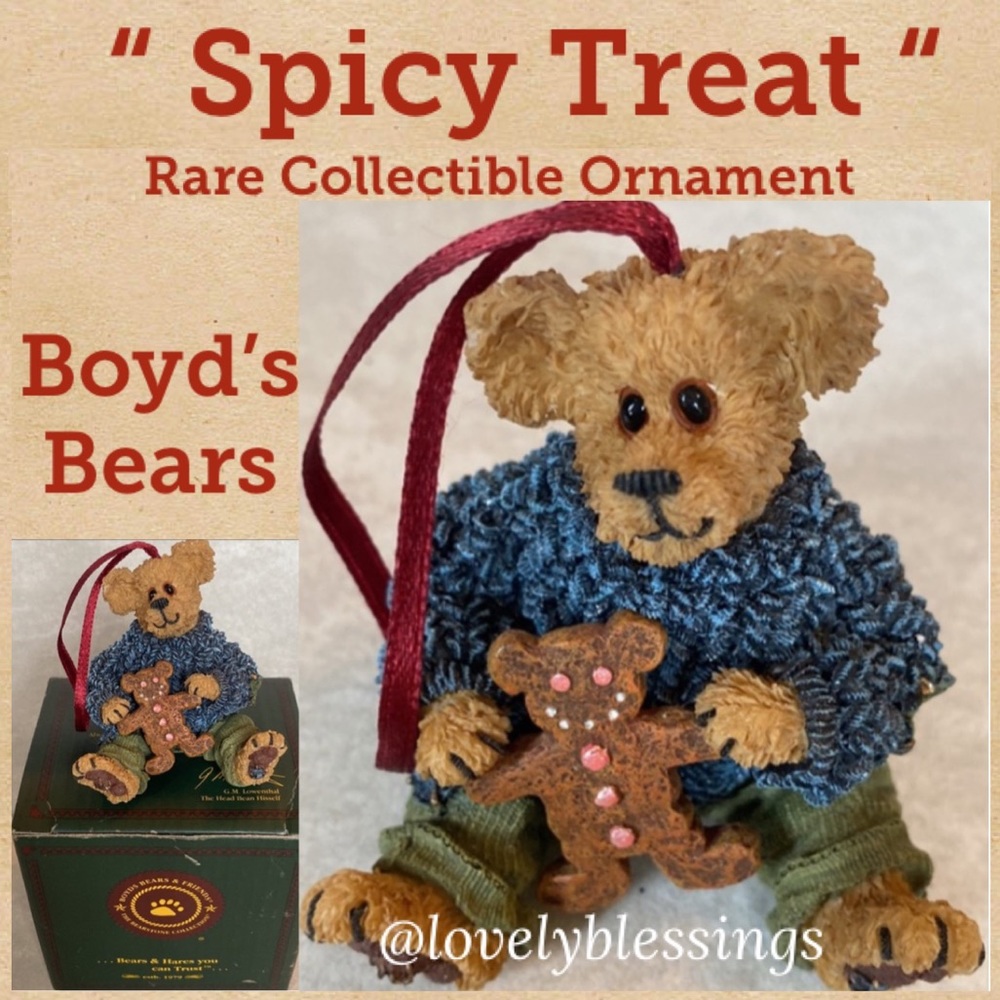 Boyd’s Bears Spicy Treat Kyle Beariman Vintage Collectible Christmas Ornament